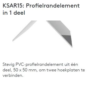 KSAR15 profiel voor afwerking Narviplastx renovatiepanelen