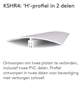 KSHR4 H-profiel voor afwerking Narviplastx renovatiepanelen